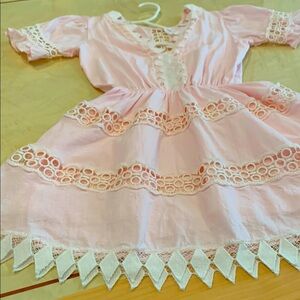 Peixoto Blush Lace Accent Dress